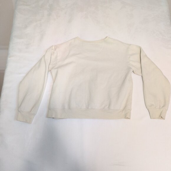 Patagonia Women’s Tan Crewneck Sweatshirt L Rainbow Stripe - Picture 2 of 6